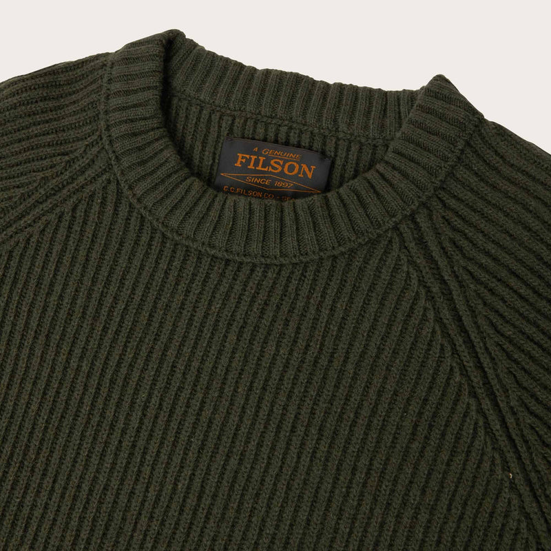Cascade rib crewneck von Filson | Pine green (Green)