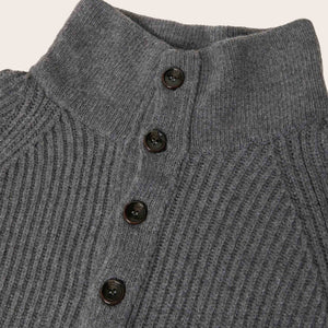Cascade rib button up sweater von Filson | Medium grey melange (Gray)