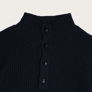 Cascade rib button up sweater by Filson | Dark navy (Blue)
