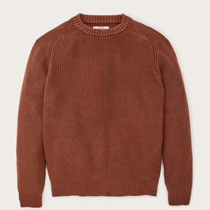 Vintage cotton crewneck sweater by Filson | Rust (Red)