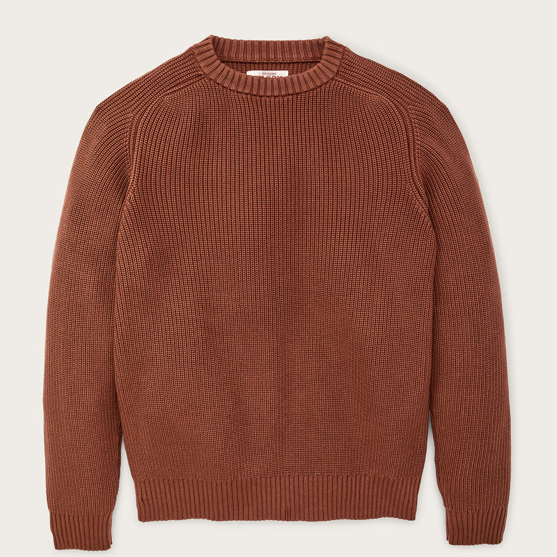 Vintage cotton crewneck sweater by Filson | Rust (Red)