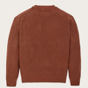Vintage cotton crewneck sweater by Filson | Rust (Red)