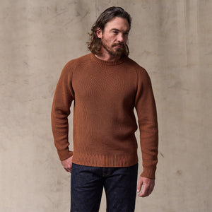 Vintage cotton crewneck sweater by Filson | Rust (Red)