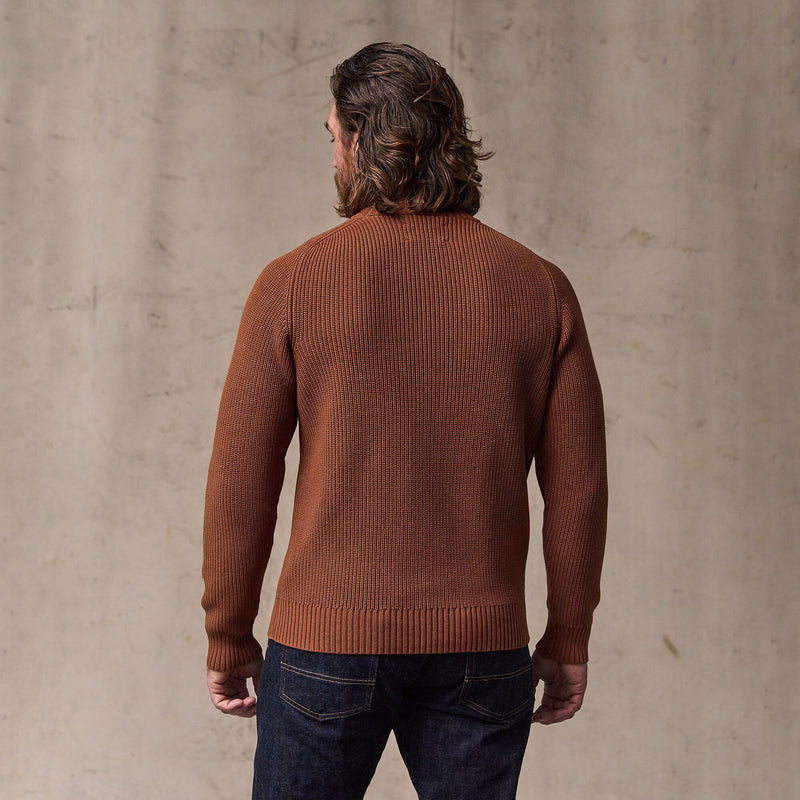 Vintage cotton crewneck sweater by Filson | Rust (Red)