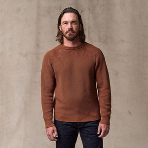 Vintage cotton crewneck sweater by Filson | Rust (Red)