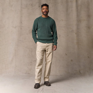 Vintage cotton crewneck sweater by Filson | Juniper (Green)