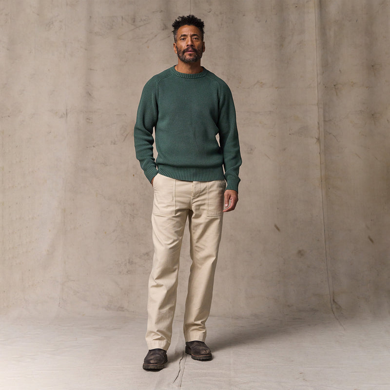 Vintage cotton crewneck sweater by Filson | Juniper (Green)