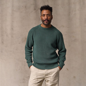 Vintage cotton crewneck sweater by Filson | Juniper (Green)