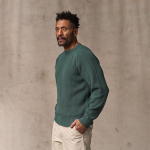 Vintage cotton crewneck sweater by Filson | Juniper (Green)