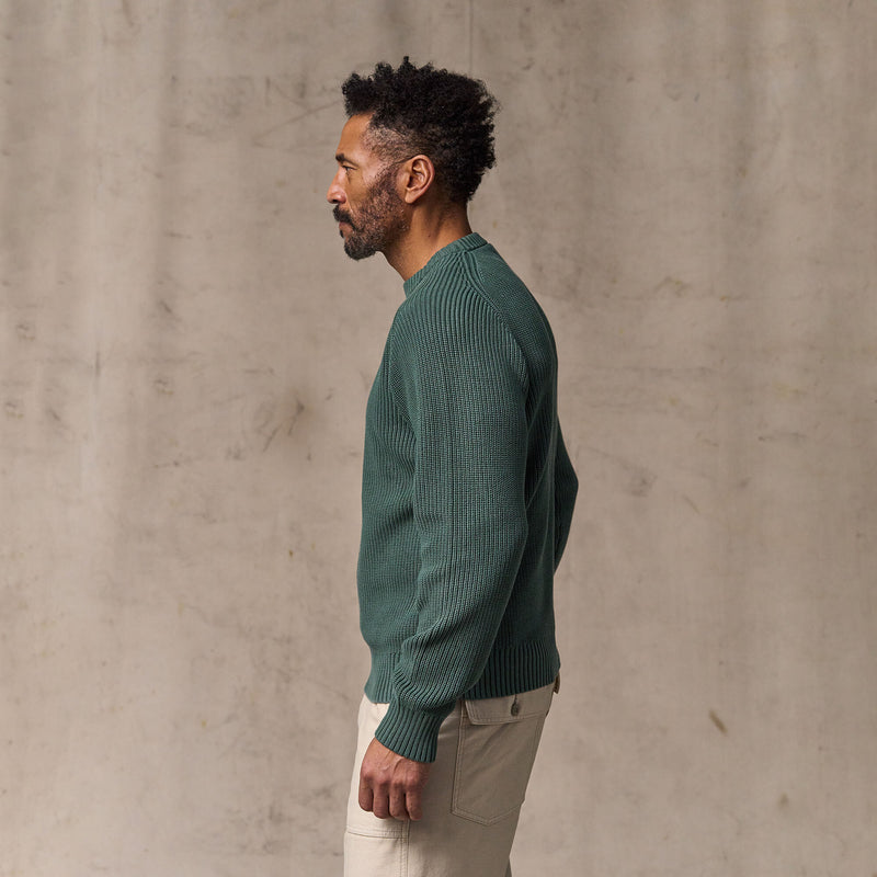 Vintage cotton crewneck sweater by Filson | Juniper (Green)