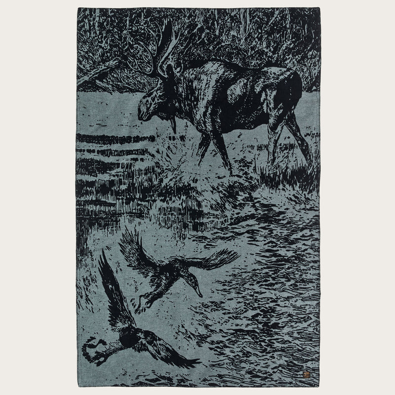 Couverture en coton par Filson | Balsam green / marsh (Blue)