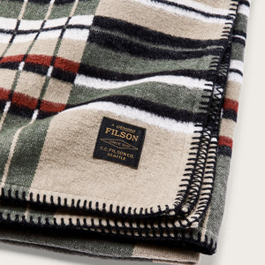 Longmire cotton blanket by Filson | Silver sage (Green)