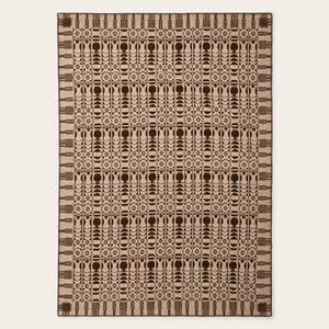 Jacquard wool-blend blanket von Filson | Port (Brown)