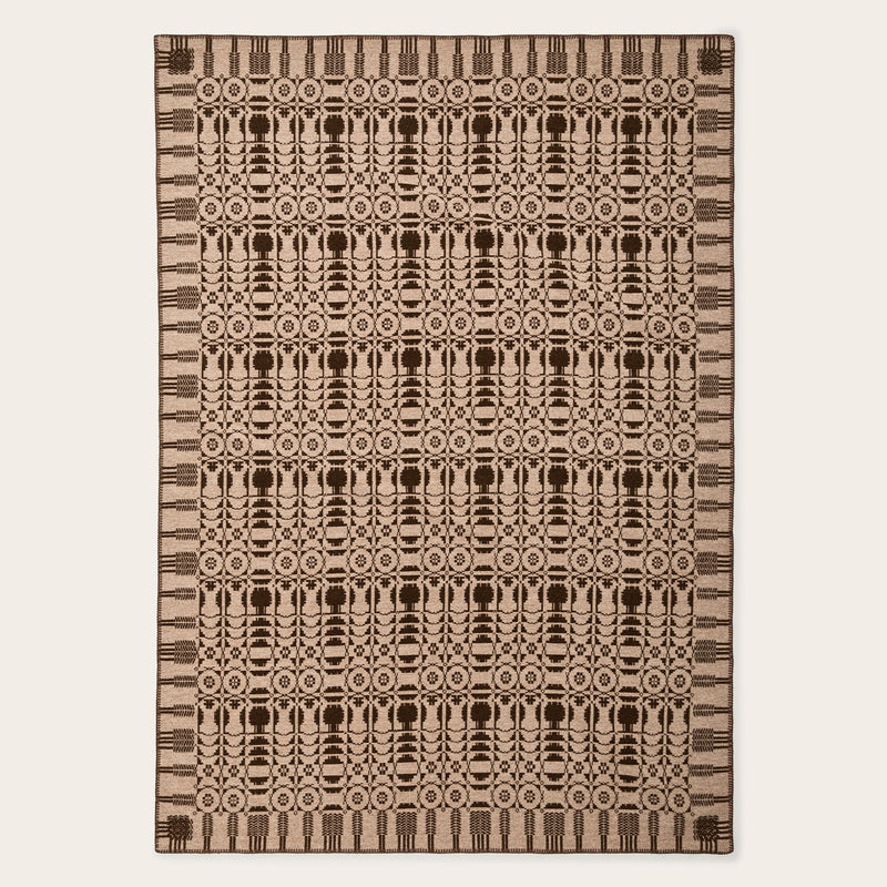 Jacquard wool-blend blanket von Filson | Port (Brown)