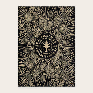 Pine cotton blanket par Filson | Black (Black)