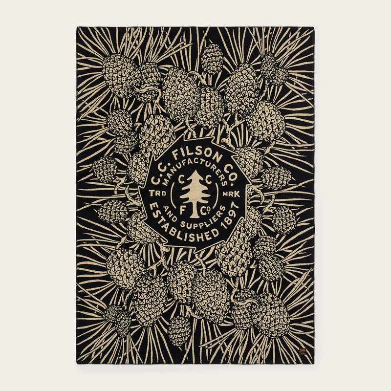 Pine cotton blanket par Filson | Black (Black)