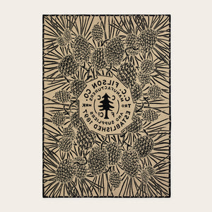 Pine cotton blanket par Filson | Black (Black)