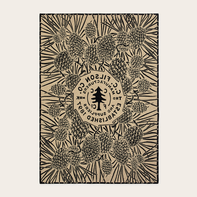 Pine cotton blanket par Filson | Black (Black)