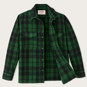 Surchemise jac-shirt en laine by Filson | Green / black plaid (Green)