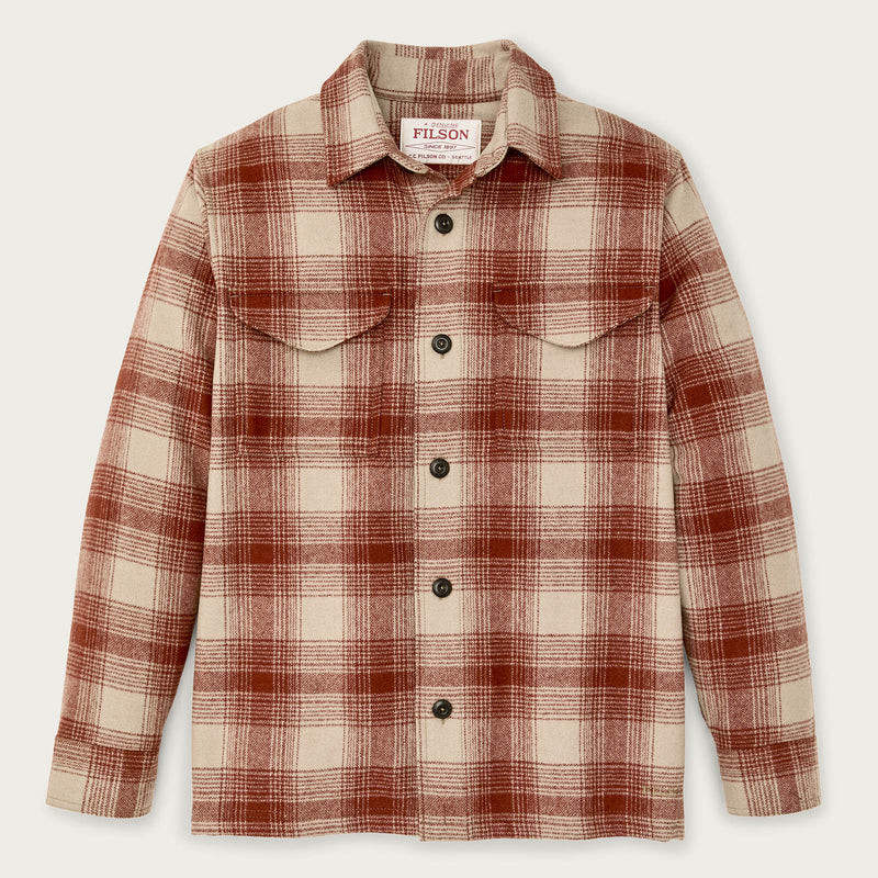 Wool jac-shirt par Filson | Brick multi plaid (Red)