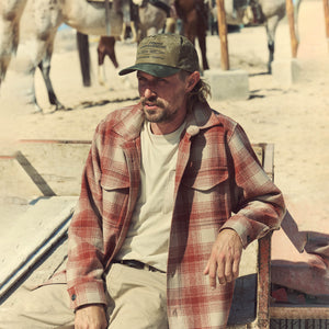 Wool jac-shirt par Filson | Brick multi plaid (Red)