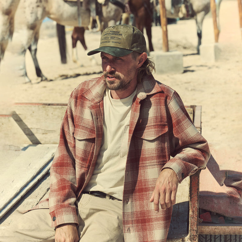 Wool jac-shirt par Filson | Brick multi plaid (Red)