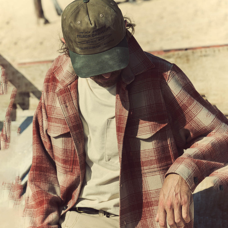 Wool jac-shirt par Filson | Brick multi plaid (Red)