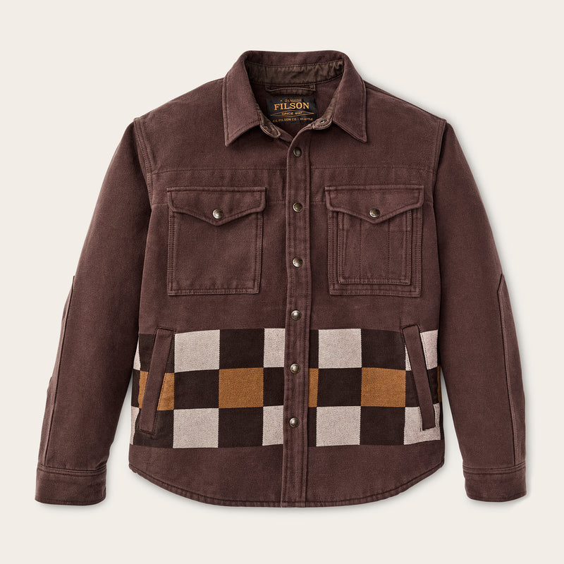 Beartooth jac-shirt by Filson | Mahogany geo stripe (Brown)