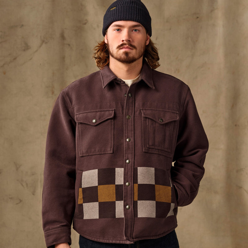 Beartooth jac-shirt by Filson | Mahogany geo stripe (Brown)