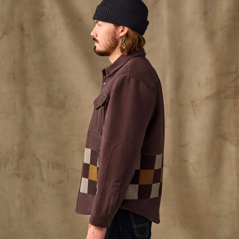 Beartooth jac-shirt by Filson | Mahogany geo stripe (Brown)