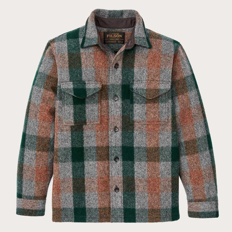 Jac-shirt in lana mackinaw di Filson | Green / orange / gra (Multicolor)