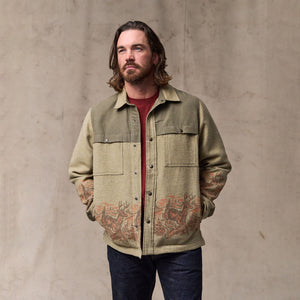 Colchuck forester jac-shirt von Filson | Sage heather / print (Beige)