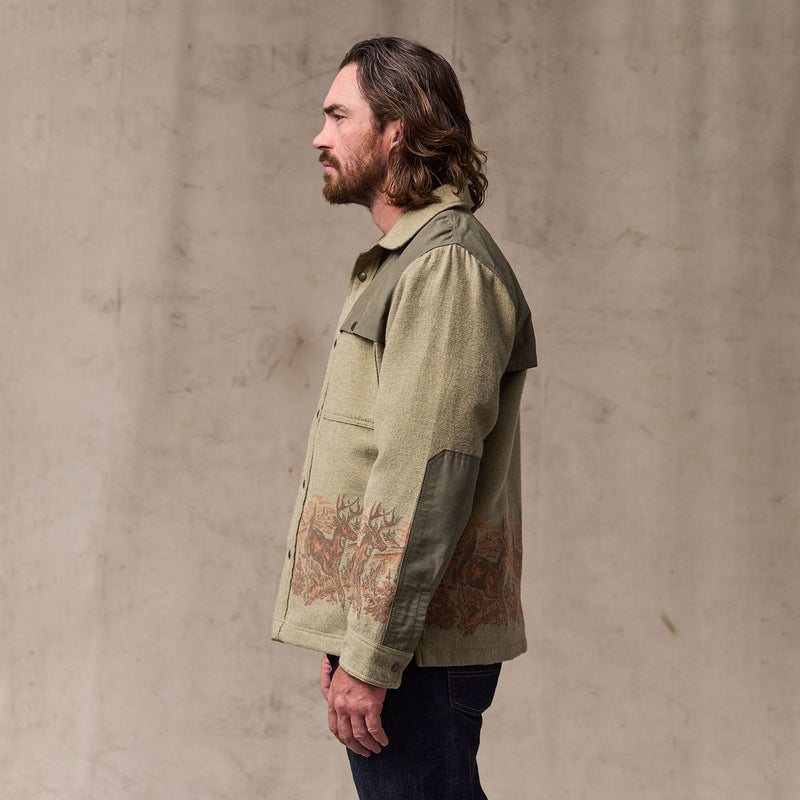 Colchuck forester jac-shirt von Filson | Sage heather / print (Beige)