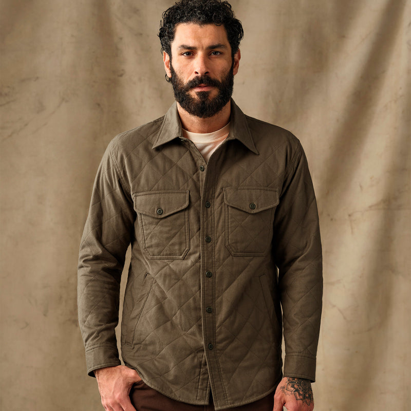 Insulated flannel jac-shirt von Filson | Field olive (Green)