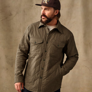 Insulated flannel jac-shirt von Filson | Field olive (Green)