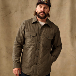 Insulated flannel jac-shirt von Filson | Field olive (Green)