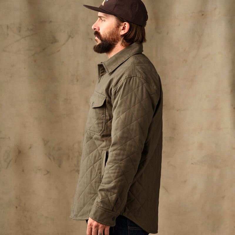 Insulated flannel jac-shirt von Filson | Field olive (Green)