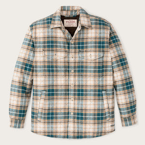 Insulated flannel jac-shirt par Filson | Teal / khaki plaid (Blue)