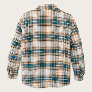 Insulated flannel jac-shirt par Filson | Teal / khaki plaid (Blue)