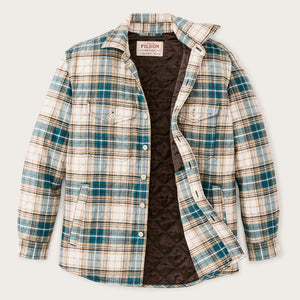 Insulated flannel jac-shirt par Filson | Teal / khaki plaid (Blue)