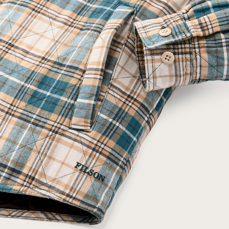 Insulated flannel jac-shirt par Filson | Teal / khaki plaid (Blue)