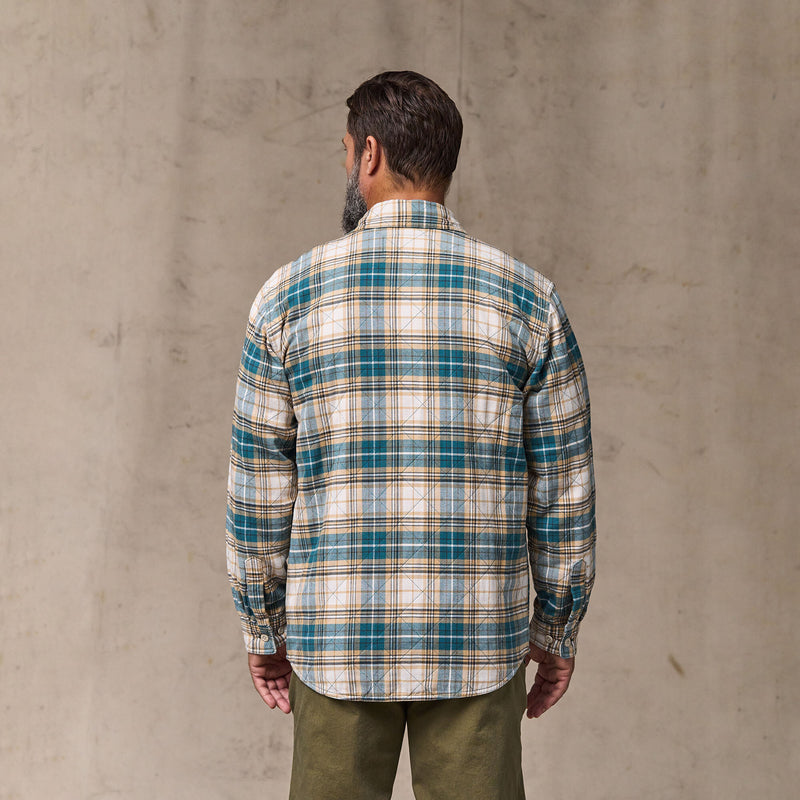 Insulated flannel jac-shirt par Filson | Teal / khaki plaid (Blue)