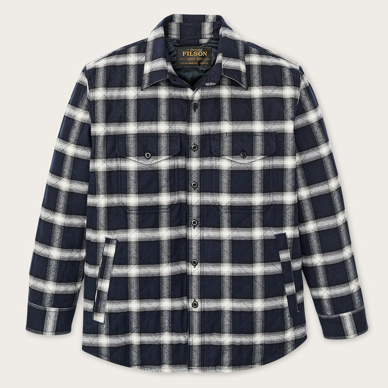 Insulated flannel jac-shirt von Filson | Navy / cream plaid (Blue)