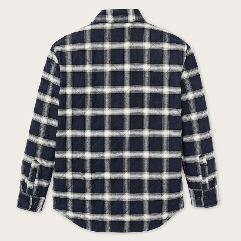 Insulated flannel jac-shirt von Filson | Navy / cream plaid (Blue)