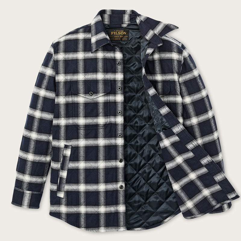 Insulated flannel jac-shirt von Filson | Navy / cream plaid (Blue)
