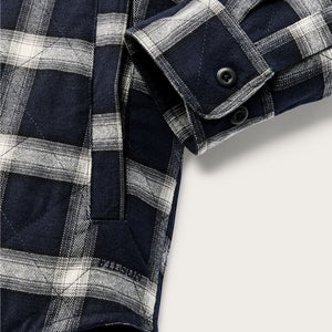 Insulated flannel jac-shirt von Filson | Navy / cream plaid (Blue)