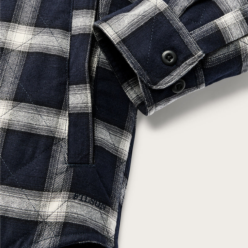 Insulated flannel jac-shirt von Filson | Navy / cream plaid (Blue)