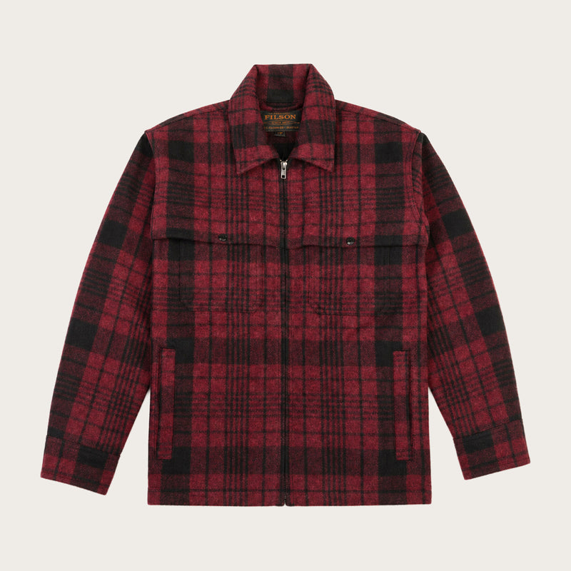 Forester wool jacket di Filson | Burgundy/black plaid (Red)