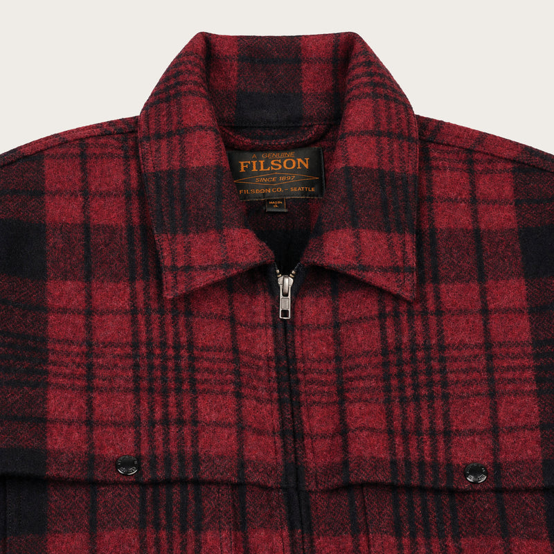 Forester wool jacket di Filson | Burgundy/black plaid (Red)