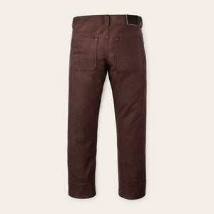 Dry tin cloth 5-pocket pants di Filson | Seal brown (Brown)